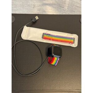 Fitbit Versa Smartwatch with Pride Rainbow Watch Band